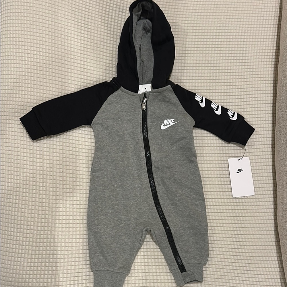 Nike Kids Gray and Black One Piece